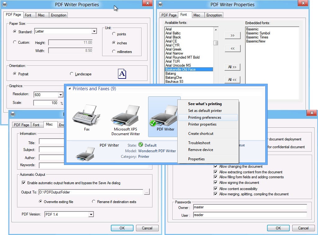 Screenshot for PDF Writer for Windows Server 2016 1.01