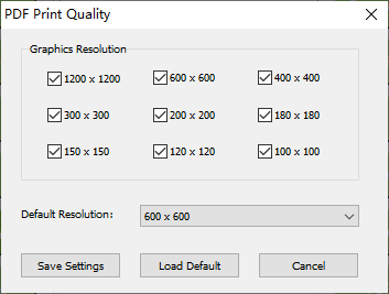 Adjust PDF resolution in DPI
